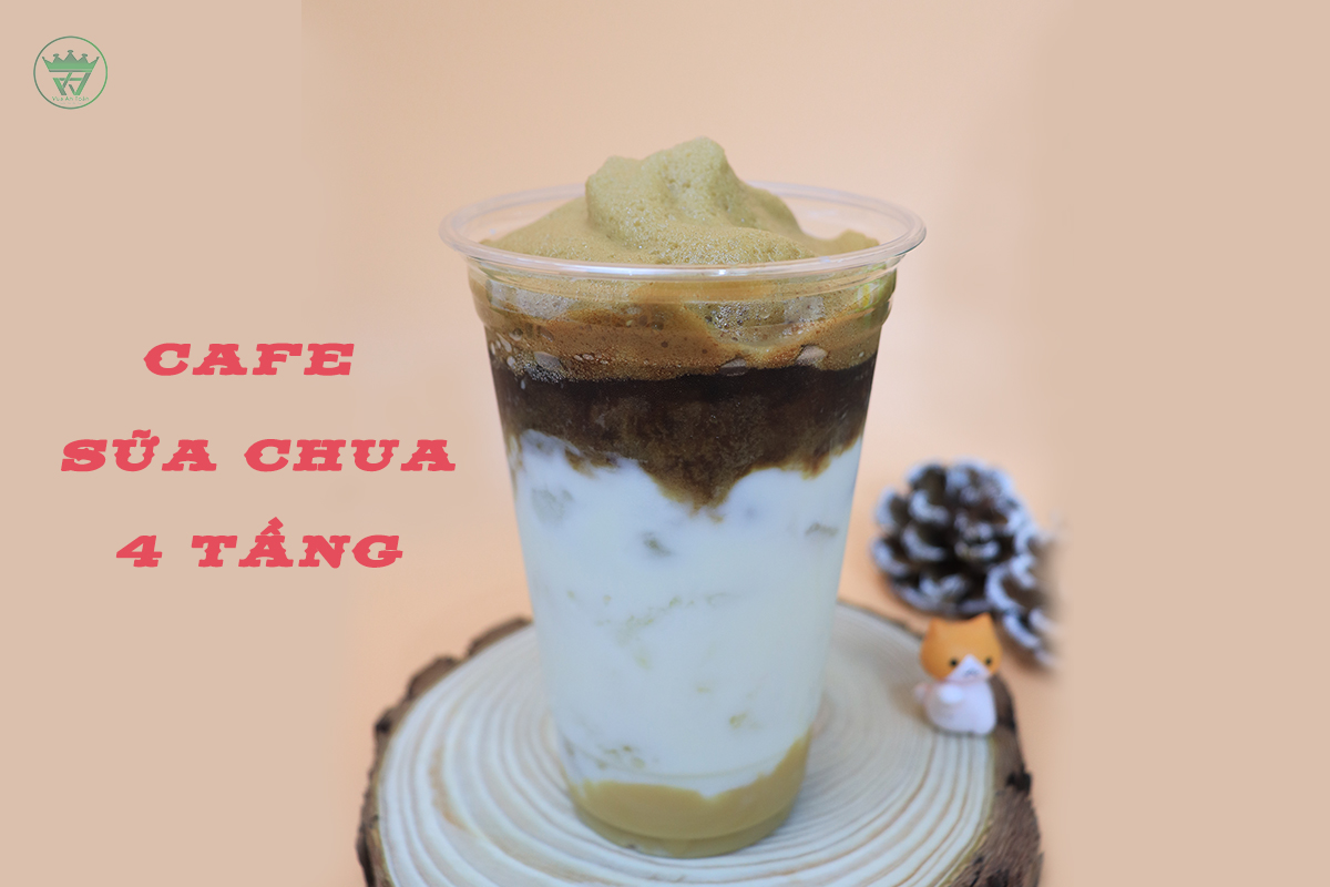 CÔNG THỨC LÀM CÀ PHÊ SỮA CHUA 4 TẦNG