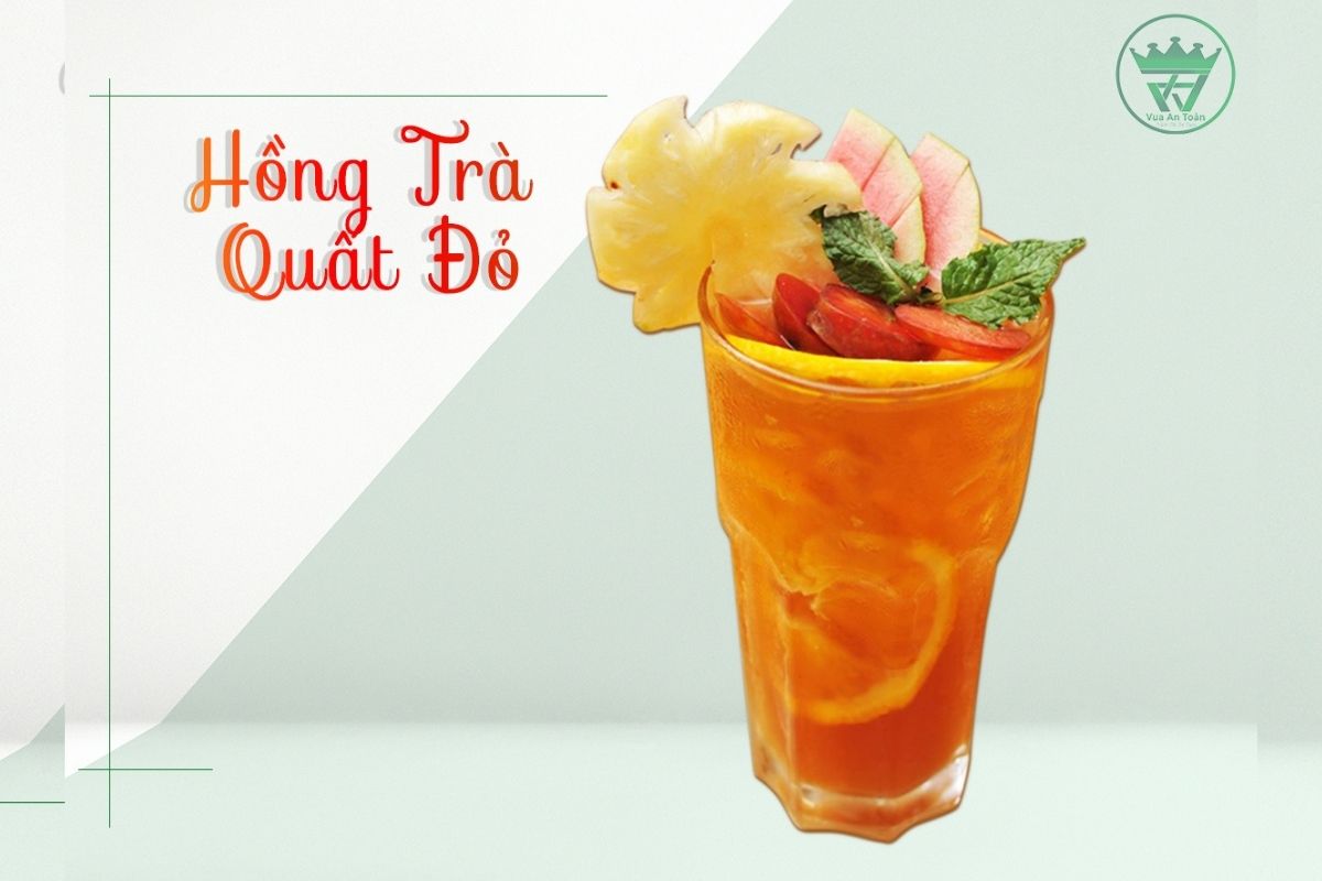 CÔNG THỨC LÀM HỒNG TRÀ QUẤT ĐỎ THƠM NGON