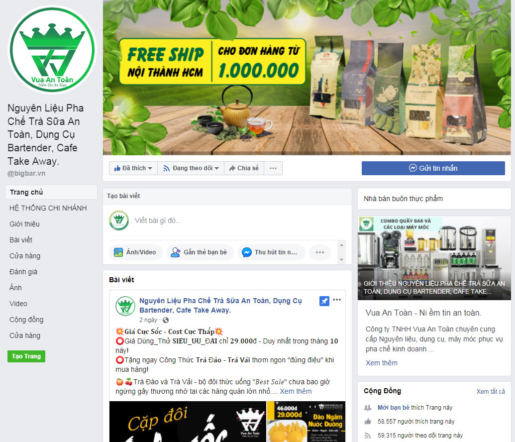 THÔNG BÁO THAY ĐỔI TÊN FANPAGE CỦA CÔNG TY NGUYÊN LIỆU TRÀ SỮA VUA AN TOÀN