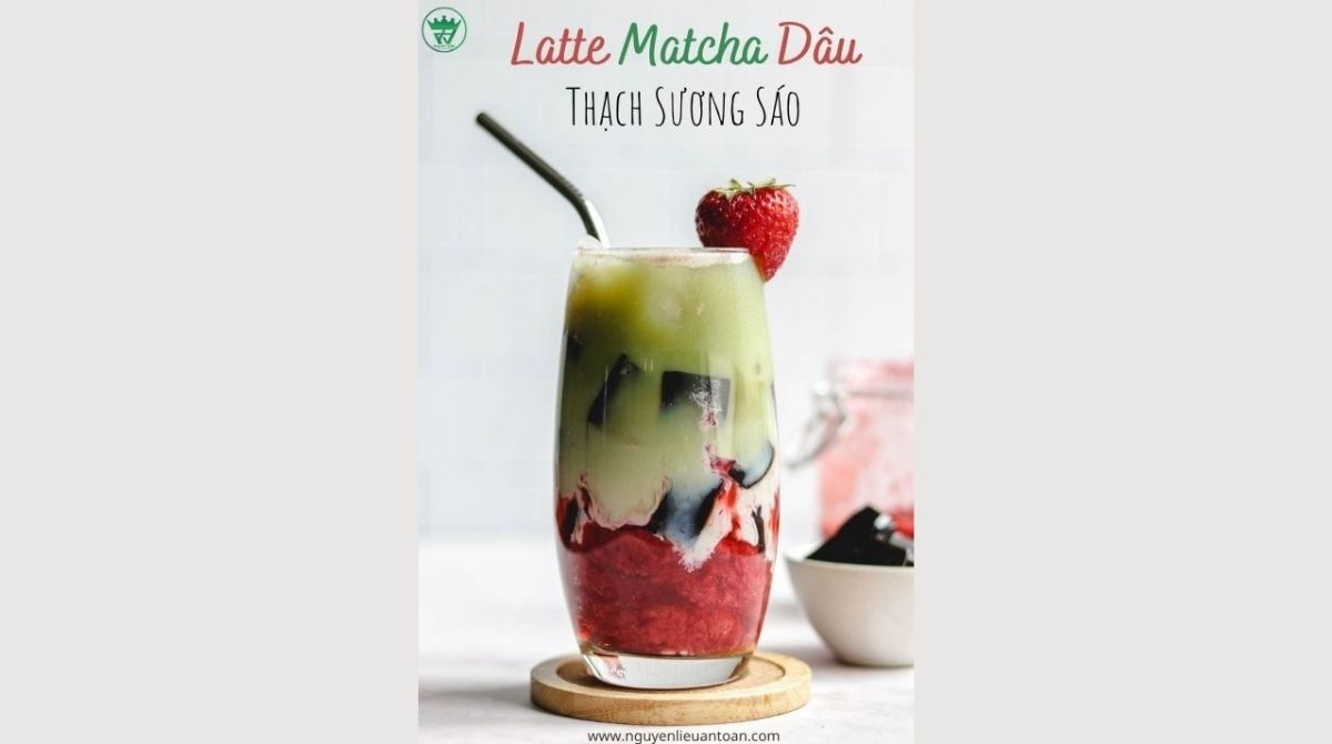 CÔNG THỨC LÀM LATTE DÂU MATCHA HẤP DẪN