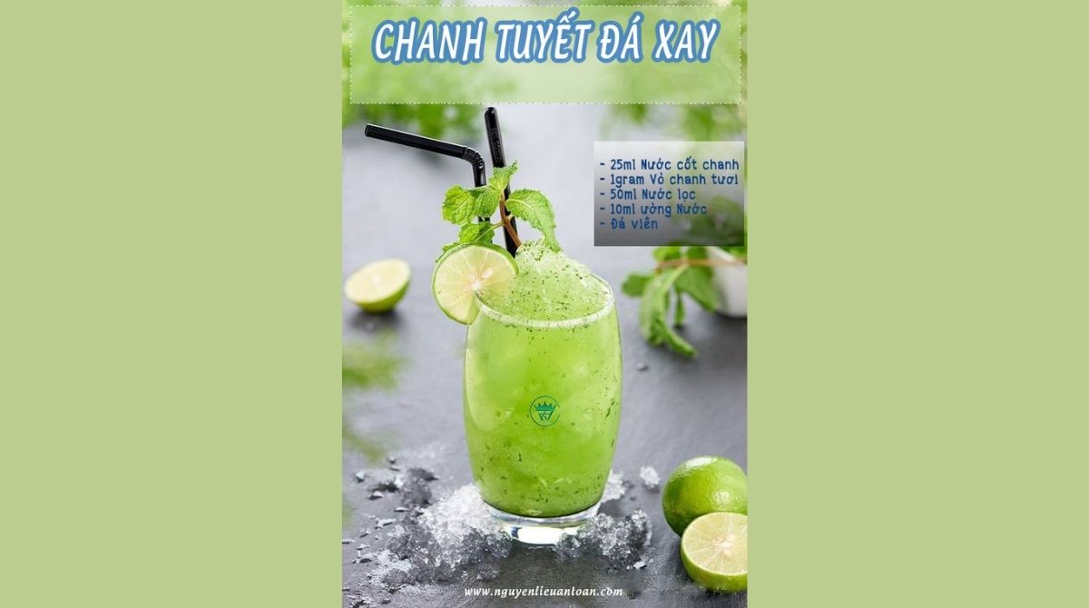 CÔNG THỨC CHANH ĐÁ TUYẾT XAY MÁT LẠNH