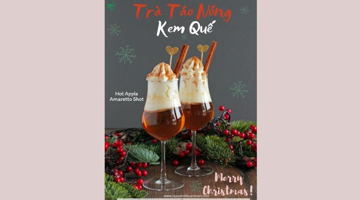 CÔNG THỨC LÀM TRÀ TÁO NÓNG KEM QUẾ HẤP DẪN