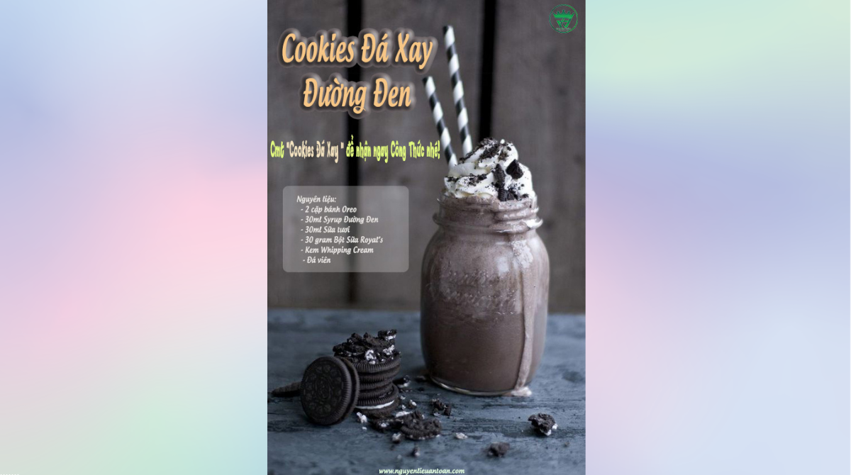 CÔNG THỨC LÀM COOKIES ĐÁ XAY ĐƯỜNG ĐEN