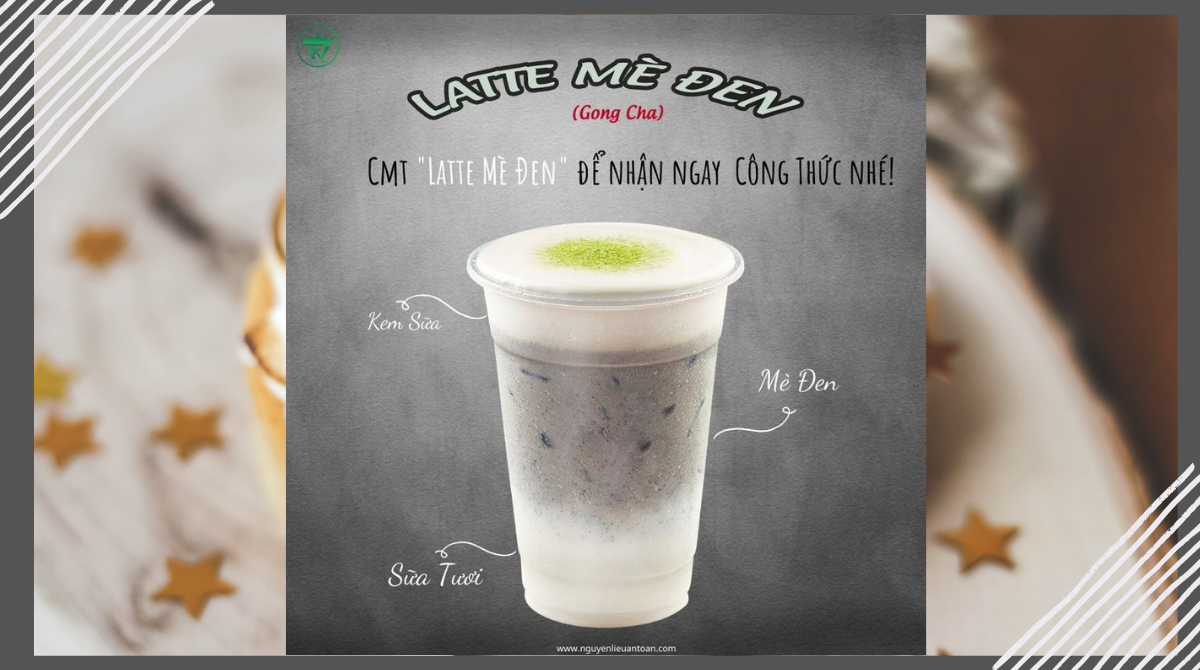 CÔNG THỨC LÀM LATTE MÈ ĐEN