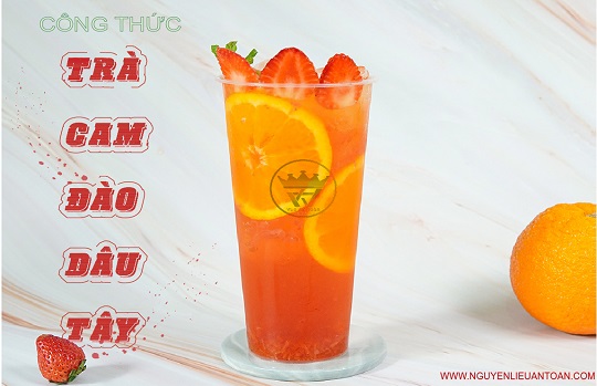 CÔNG THỨC CAM ĐÀO DÂU TÂY BỔ SUNG NĂNG LƯỢNG NGÀY HÈ