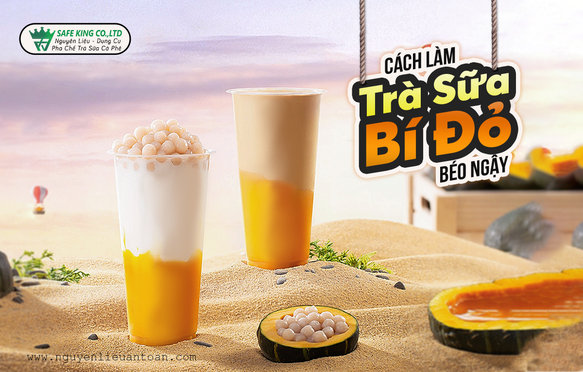 CÁCH PHA TRÀ SỮA BÍ ĐỎ BÉO NGẬY