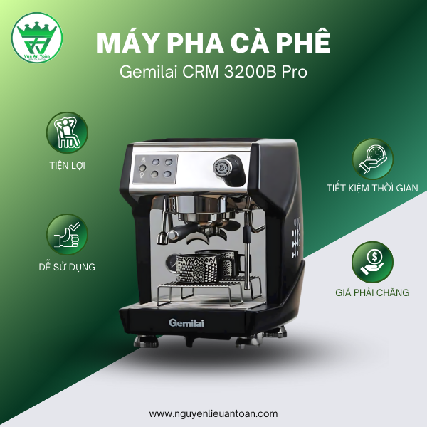 MÁY PHA CÀ PHÊ GEMILAI CRM 3200B PRO - CHẤT LƯỢNG CHUYÊN NGHIỆP, TIỆN DỤNG TỐI ƯU